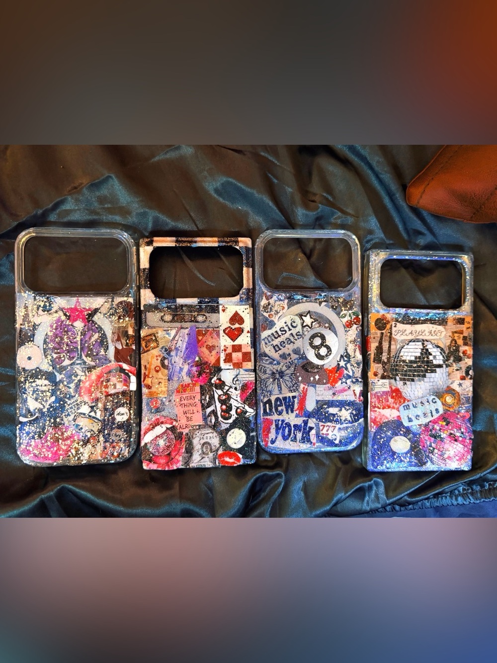 Custom 6 Glitter Collage Phone Cases - Y2K & Handmade - can buy individually